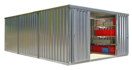 Säbu Gegalvaniseerde materiaalcontainer FLADAFI® met 3 modules