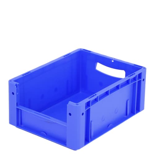 BITO Euronorm zichtbare opslagcontainer met toegangsopening, blauw, HxLxB 170x400x300 mm
