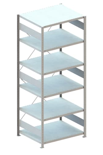 META Systeeminhaakstelling CLIP, hoogte x breedte x diepte 2500 x 1356 x 836 mm, 6 legborden