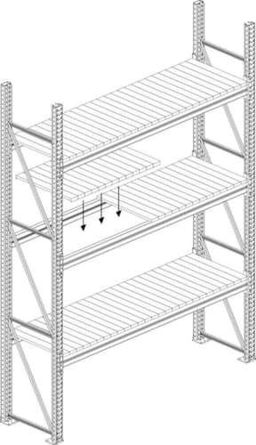 META Legbord MULTIPAL voor palletstelling, breedte x diepte 3300 x 800 mm