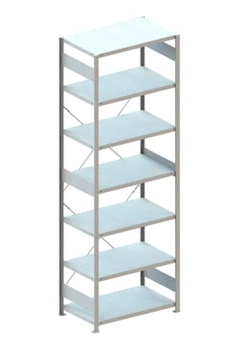 META Systeeminhaakstelling CLIP, hoogte x breedte x diepte 3000 x 1356 x 636 mm, 7 legborden