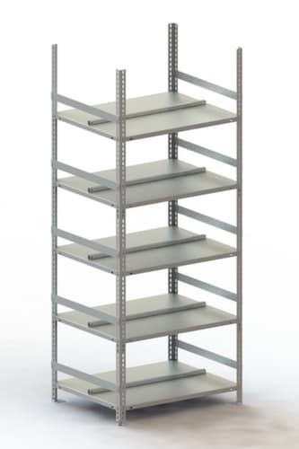 META Inschroefbare vijlplank voor gebruik aan beide zijden, 5 vloer, RAL7035 lichtgrijs