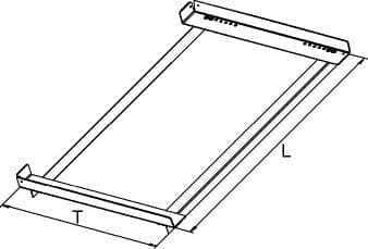 META Hoekliggerframe, diepte 1100 mm