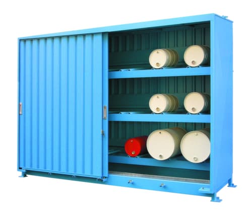 Lacont Stellingcontainer voor gevaarlijke stoffen voor maximaal 24 vaten van 200 liter
