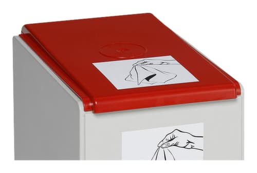 VAR Deksel voor afvalverzamelbox, rood