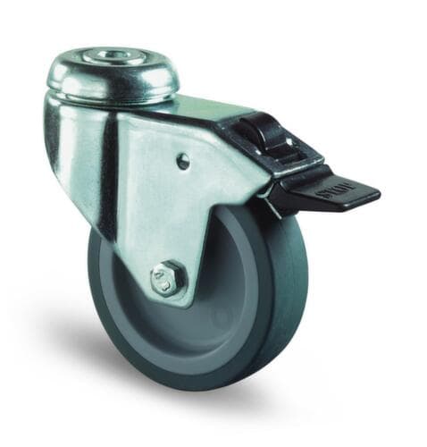 BS-ROLLEN Niet-strepend thermoplastisch apparaatwiel, draagvermogen 60 kg, TPE banden