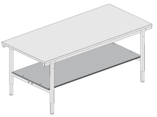 Rocholz Tussenlegbord 2000, breedte x diepte 1720 x 770 mm