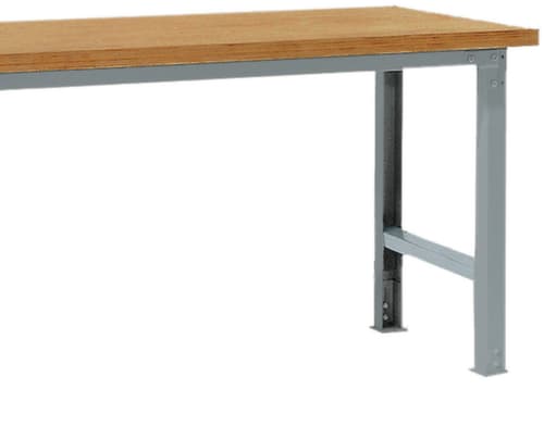 Werktafel aanbouwelement met zwaar frame, breedte x diepte 1500 x 750 mm, plaat beuken