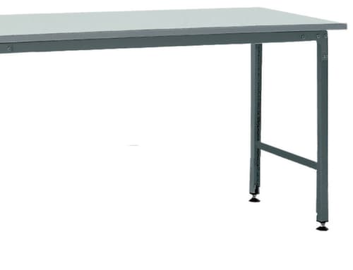 Werktafel aanbouwelement met licht frame, breedte x diepte 1500 x 750 mm, plaat lichtgrijs