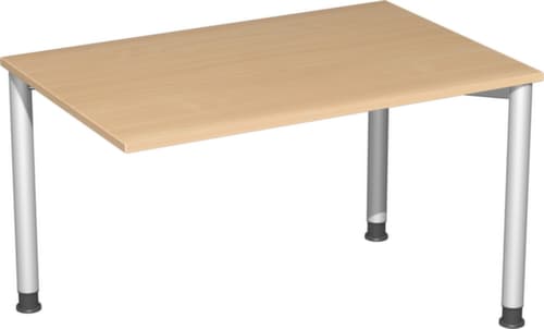Gera Hoekig koppelelement voor bureau Milano met 3 steunvoeten, breedte x diepte 1200 x 800 mm, plaat beuken