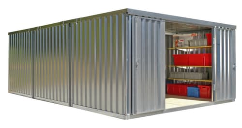 Säbu Gegalvaniseerde materiaalcontainer FLADAFI® met 3 modules