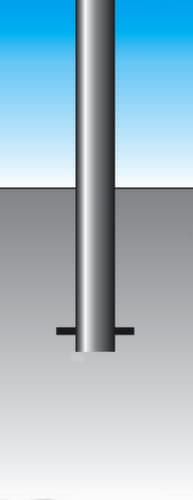 RVS afzetpaal, hoogte 900 mm, om in te betonneren