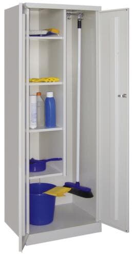 PAVOY Schoonmaakkast Basis PlusH x B x D 1800 x 600 x 500 mmlinks 4 legbordenrechts kledingstang + haken