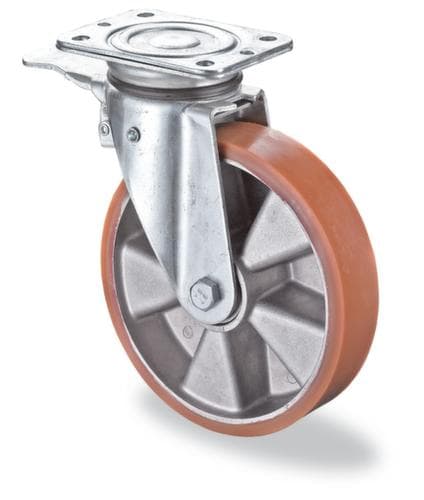 BS-ROLLEN Polyurethaan wiel met aluminium velg