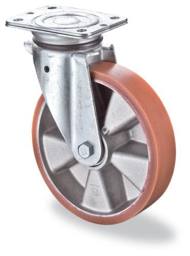 BS-ROLLEN Polyurethaan wiel met aluminium velg