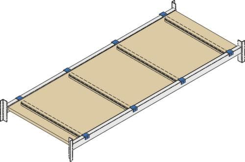 Houten plank voor palletstelling, breedte x diepte 3600 x 1100 mm