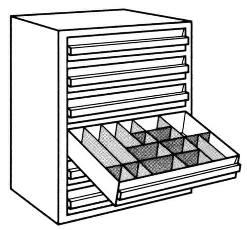 raaco Transparante magazijnbak met robuust metalen frame