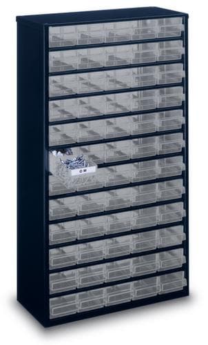 raaco Transparante magazijnbak met robuust metalen frame