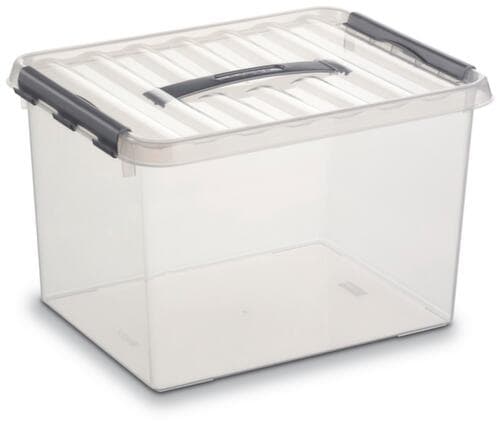 Stapelbare opbergbox transparant