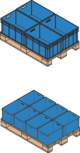 Euronorm-stapelbakken Ergonomic