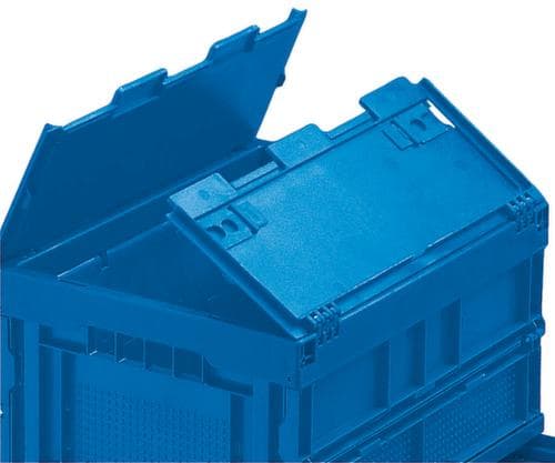 Walther Faltsysteme Vouwkrat, blauw, inhoud 66 l, klapdeksel