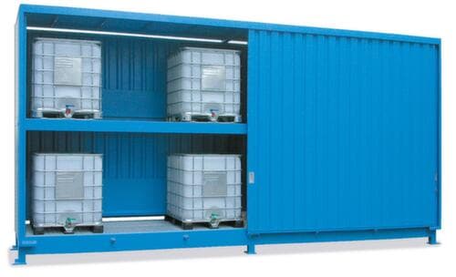 Lacont Stellingcontainer voor gevaarlijke stoffen voor maximaal 60 vaten van 200 liter
