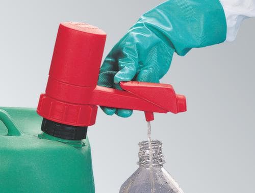 UDOBÄR Pomp voor jerrycans, voor zuren, logen en petrochemische media, 8 l/min