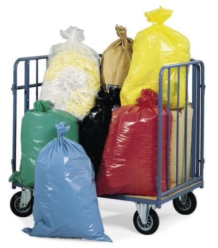 Kunststof vuilniszak met inhoud van 70 liter, 70 l, blauw