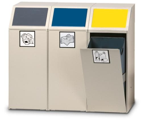 VAR Afvalverzamelaar met inworpklep in verschillende kleuren