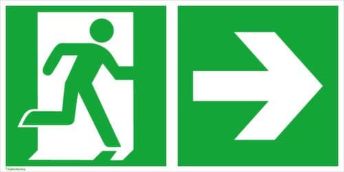 Bord voor vluchtroutesignalering SafetyMarking® nooduitgang