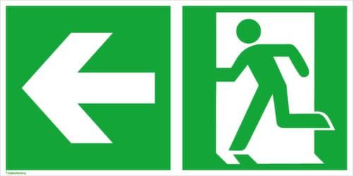 Bord voor vluchtroutesignalering SafetyMarking® nooduitgang