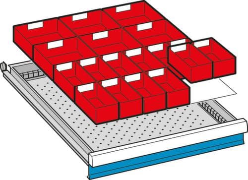Set inzetbakken voor laden 564 mm