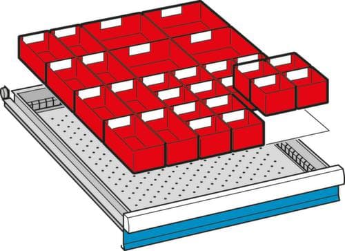 Set inzetbakken voor laden 564 mm