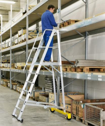 ZARGES Platformladder ZAP Safemaster Plus S verrijd- en inklapbaar met ligger