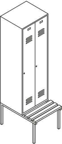 PAVOY Locker Basis met bank, vakbreedte 300 mm