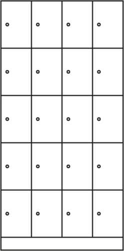 C+P Lockersysteem Classic, 20 vakken