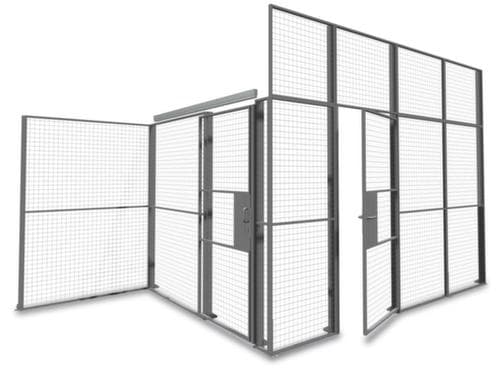 TROAX Opbouwelement met scharnierende deur voor scheidingswandsysteem, breedte 1000 mm