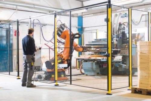 Axelent wandelement voor machine-veiligheidshek, hoogte x breedte 1900 x 700 mm