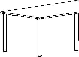 Trapezevormige vergadertafel