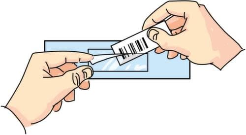 Met een scanner leesbare etikettenhouder