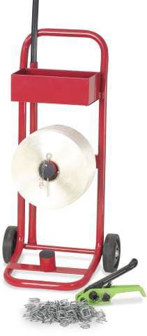 Dispenser voor polyester omsnoeringsband, voor bandbreedte 19 mm