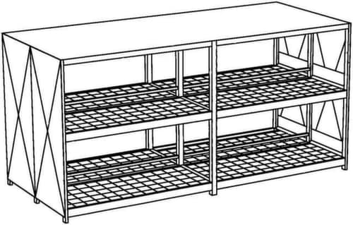 Lacont Stellingcontainer voor gevaarlijke stoffen voor maximaal 120 vaten van 200 liter