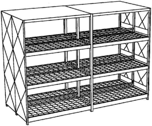Lacont Stellingcontainer voor gevaarlijke stoffen voor maximaal 120 vaten van 200 liter