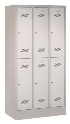 PAVOY Dubbele garderobekast Basis met 3x2 vakken, vakbreedte 300 mm