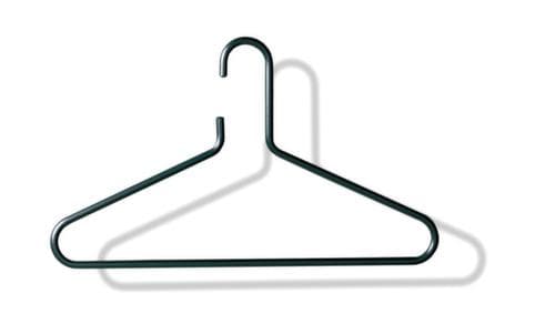 5 kledinghangers van aluminium, zwart