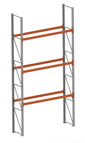 META Palletstelling MULTIPAL voor 8 pallets, 2870 mm breed, 4 opslagniveaus