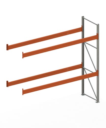 META Palletstelling MULTIPAL voor 12 pallets, 3685 mm breed, 3 opslagniveaus
