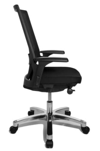 Topstar Bureaustoel Autosynchro SY met armleuningen, rugleuning met netbekleding en rugdrager, zwart