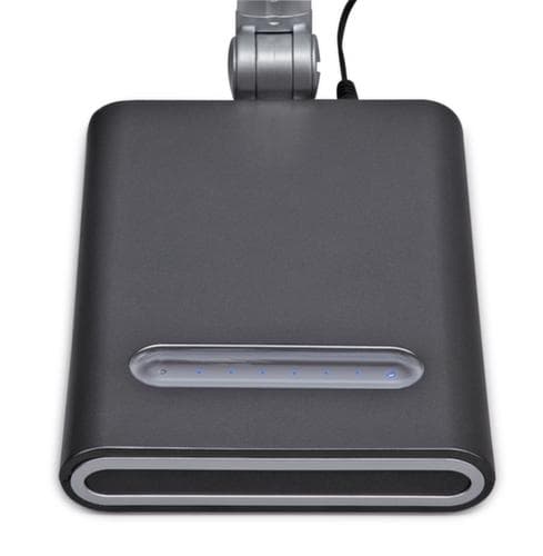 MAUL dimbare LED-tafellamp MAULpure, licht koudwit (daglichtwit), zilverkleurig