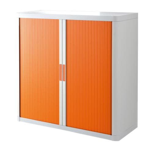 Paperflow Jaloeziedeurkast easyOffice®, 2 ordnerhoogten, wit/oranje